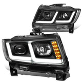 2011-2013 Jeep Grand Cherokee Projector Headlights Black Housing