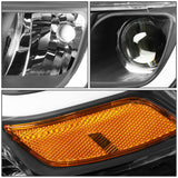 14-16 Jeep Grand Cherokee Projector Headlights Black Housing Amber