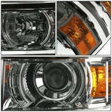 14-16 Chevrolet Silverado LED Projector Headlights Smoke Housing