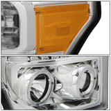 2011-2016 Ford F-250 F-350 F-450 F-550 LED Halo Projector Headlights