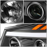 2004-2015 Nissan Titan/Armada 3D LED DRL Projector Headlights Black