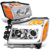 04-15 Nissan Titan / 05-07 Armada 3D LED DRL Projector Headlights