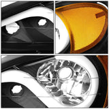 99-05 Pontiac Grand Am 3D LED DRL Projector Headlights Black/Amber