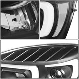 06-09 Dodge Ram Dual LED DRL Projector Headlights Black/Clear
