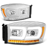 06-09 Dodge Ram Projector Headlights w/ LED DRL Chrome Housing