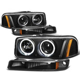 99-07 GMC Sierra Yukon LED Dual Halo Projector Headlights