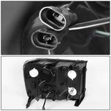 2007-2013 GMC Sierra LED U-Bar Halo Projector Headlights Black