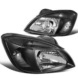 2006-2008 Kia Rio Black Housing Clear Corner Headlights