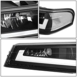 04-12 Chevrolet Colorado LED DRL Headlights Black Housing Clear Corner