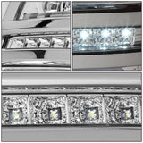 14-15 Chevrolet Silverado 1500 LED DRL Headlights Chrome Housing