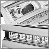 14-15 Chevrolet Silverado 1500 LED DRL Headlights - Chrome Housing