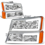 2003-2007 Chevrolet Silverado / Avalanche LED DRL Headlights Chrome
