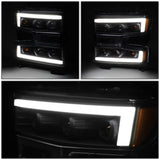 2019-2021 Chevrolet Silverado 1500 LED DRL Quad Projector Headlights