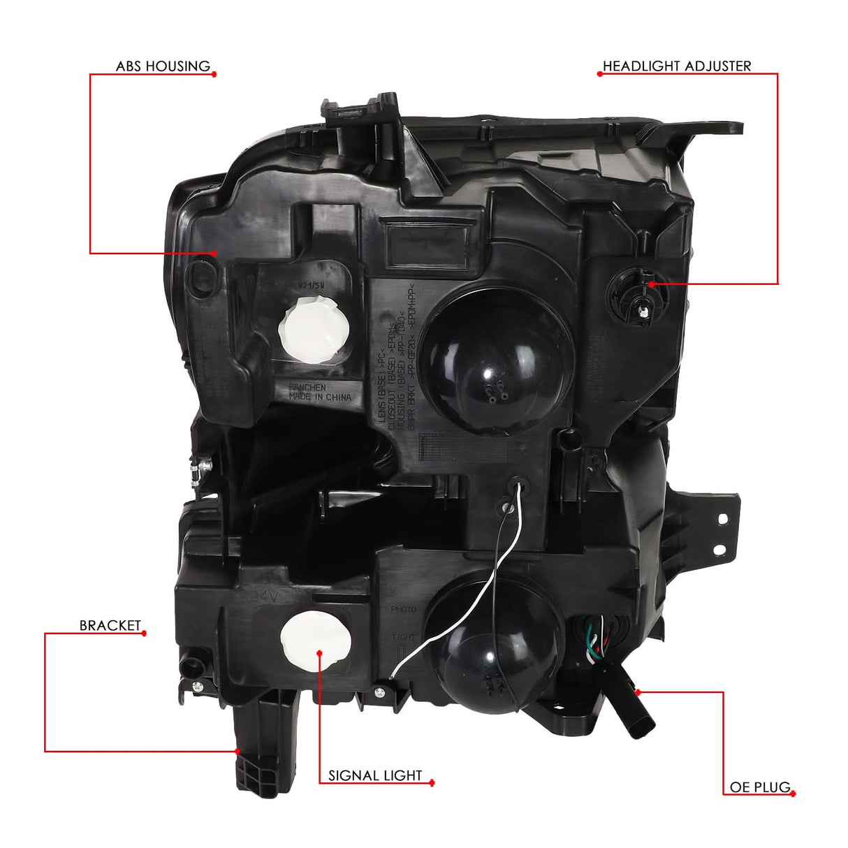 2019-2022 Chevrolet Silverado 1500 LED DRL Quad Projector Headlights