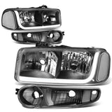 01-07 GMC Sierra/Yukon LED DRL Headlights 4PC Black Housing
