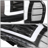 02-05 Dodge Ram LED DRL Projector Headlights Black Housing Clear Corner