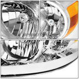 06-09 Dodge Ram LED DRL Chrome Headlights - Amber Corner H13
