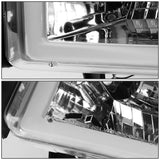 94-02 Dodge Ram LED DRL Headlights Chrome Housing Amber Corner