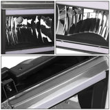 87-91 Ford Bronco F-150 F-250 F-350 LED DRL Headlights Black Housing
