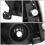 87-91 Ford Bronco F-150 F-250 F-350 LED DRL Headlights Black Housing