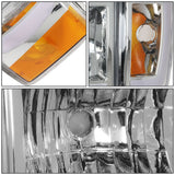 87-91 Ford Bronco F-150 F-250 F-350 LED DRL Chrome Headlights