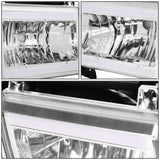 87-91 Ford Bronco F-150 F-250 F-350 LED DRL Chrome Headlights