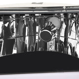 92-96 Ford F-150 F-250 F-350 Bronco Dual LED DRL Headlights Black
