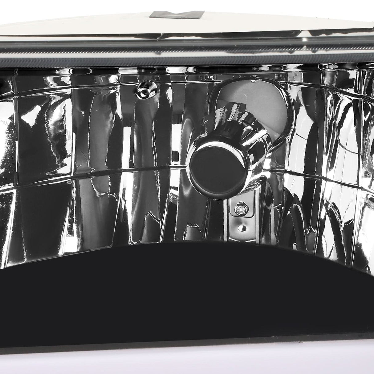 92-96 Ford F-150 F-250 F-350 Bronco Dual LED DRL Headlights Black