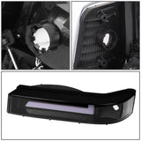 92-96 Ford F-150 F-250 F-350 Bronco Dual LED DRL Headlights Black