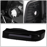 92-96 Ford F-150 F-250 F-350 Bronco Dual LED DRL Headlights Black