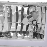 92-96 Ford F-150 F-250 F-350 Bronco Dual LED DRL Headlights Chrome