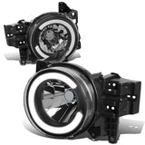 07-14 Toyota FJ Cruiser LED DRL Headlights - Black Housing Clear Corner