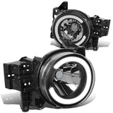 07-14 Toyota FJ Cruiser LED DRL Headlights - Black Housing Clear Corner