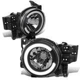 07-14 Toyota FJ Cruiser LED DRL Headlights - Black Housing Clear Corner