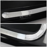 99-04 Ford Mustang LED DRL Headlights Black Housing Amber Corner