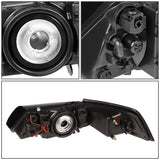 99-04 Ford Mustang LED DRL Headlights Black Housing Amber Corner
