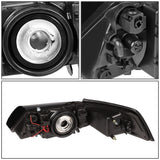 99-04 Ford Mustang LED DRL Headlights - Black Housing Clear Corner