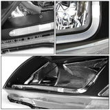 2003-2007 Honda Accord LED DRL Headlights - Black Housing Clear Corner
