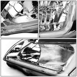 03-07 Honda Accord LED DRL Headlights Chrome Housing Clear Corner