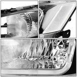 03-07 Honda Accord LED DRL Headlights Chrome Housing Clear Corner