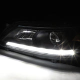 13-15 Honda Accord LED DRL Projector Headlights Black Housing