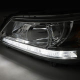 2013-2015 Honda Accord LED DRL Projector Headlights Chrome