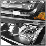 98-02 Honda Accord LED DRL Headlights - Black Housing / Amber Corner