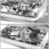 98-02 Honda Accord LED DRL Chrome Housing Headlights