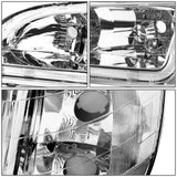 98-02 Honda Accord LED DRL Chrome Housing Headlights
