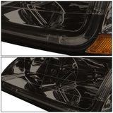 98-02 Honda Accord LED DRL Headlights - Smoke Housing Amber Corner