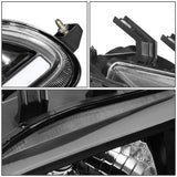 92-95 Honda Civic LED DRL Headlights Black Housing Clear Corner