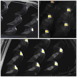 92-95 Honda Civic LED DRL Headlights Black Housing Clear Corner