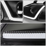 96-98 Honda Civic LED DRL Projector Headlights Black Housing