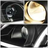 99-00 Honda Civic LED DRL Projector Headlights Black Housing